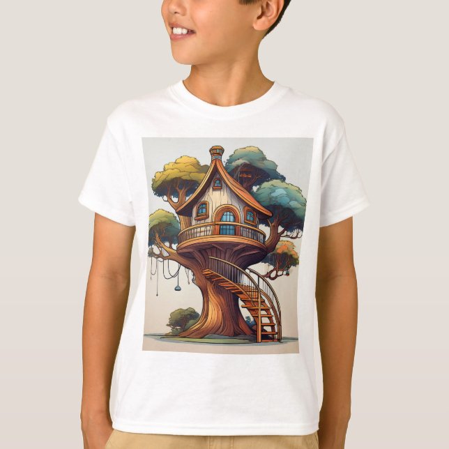 Treehouse Sonha Design de Camisa T Inspirada na av (Frente)
