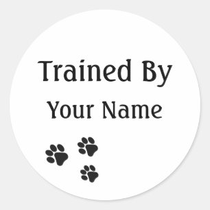 Treinado Pelo Seu Nome Adesivo Personalizado Ex Na