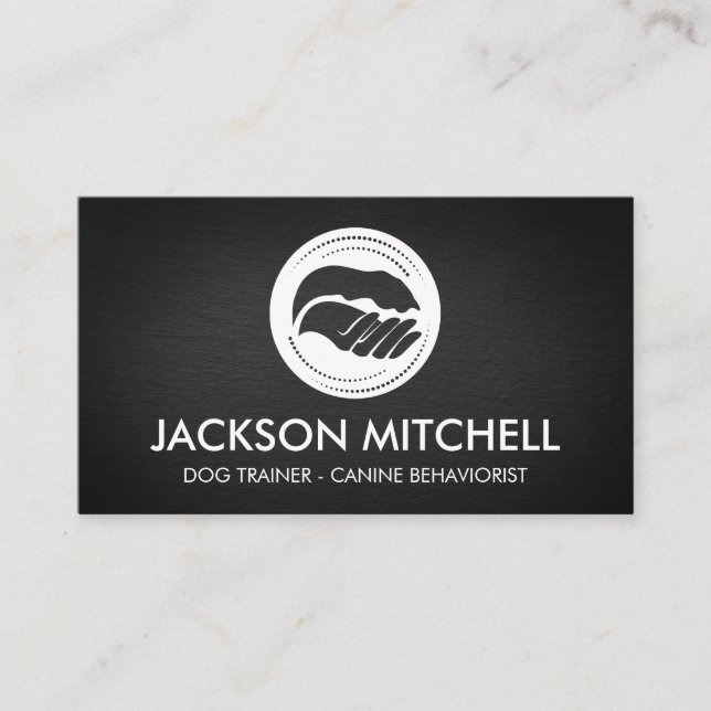 Treinador de Cães - Cartão de visita Comportador C (Frente)