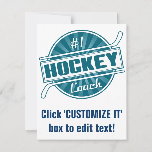 Treinador de Hockey nº 1 (azul) (Frente)