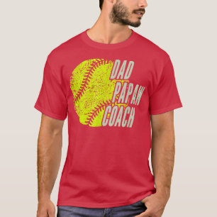 Treinador de Papaw do Pai camisetas Softball