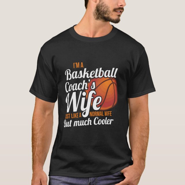 Treinador Esposa de Longa Folga Camisa de Basquete (Frente)