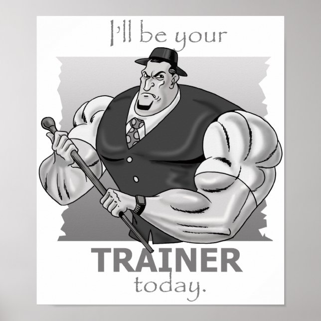 Treinador pessoal - Estilo duro - Poster e Impress (Frente)