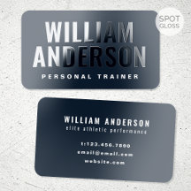 Treinador Pessoal Spot Gloss Minimalista Cinza Azu