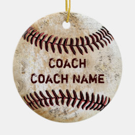Treinador Vintage Baseball Oferece Ornamento PERSO