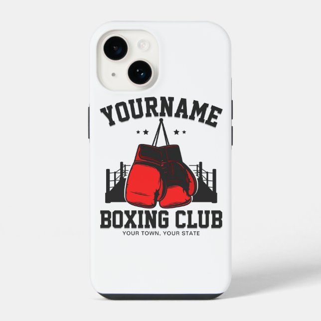 Treinamento de Boxe com Luvas Vermelhas no Ringue  (Verso)