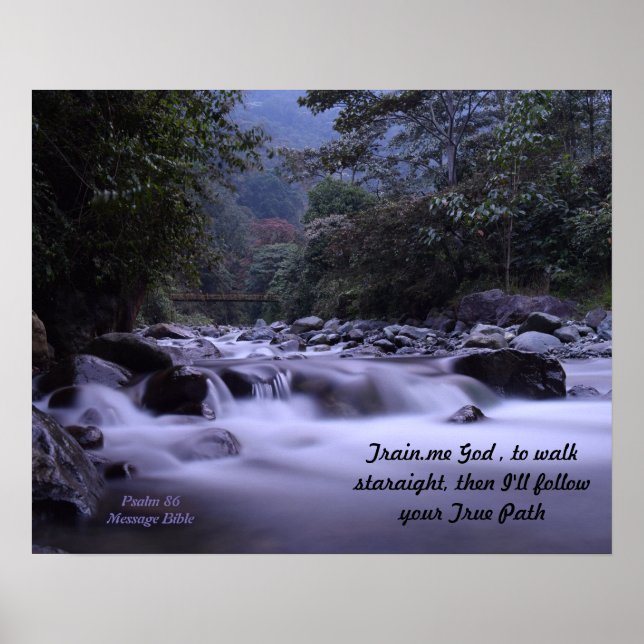  Treinar Deus para Andar Poster Psalm 86  (Frente)