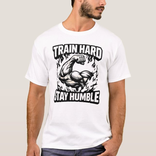 Treine Duro Permaneça Humilde – Camiseta de Equilí (Frente)