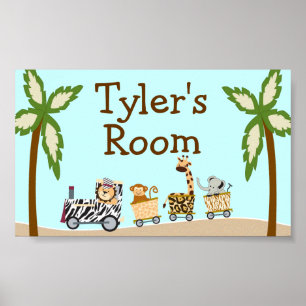 Trem animal poster conhecido personalizado da