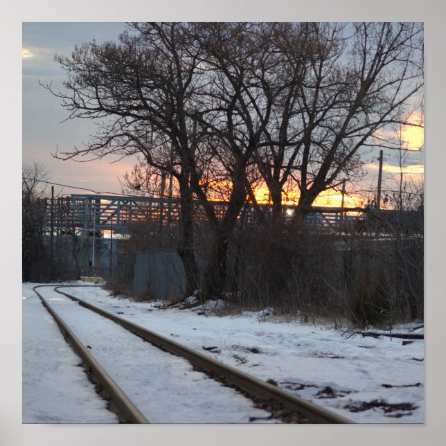 Trem com Poster de neve (Frente)