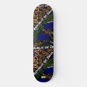 Trem de skate Wordcloud Orgulho Nacional Índia