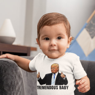 TREMENDO BEBÊ TRUMP T-SHIRTS JERSEY BODYSUIT