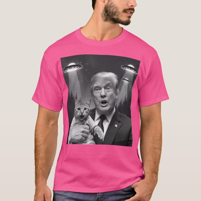 Tremor Com Camisa De Memória Do Cat Ufo Selfie - A (Frente)