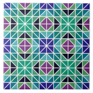 Trendage Vintage Triangle Mosaic Azulejo