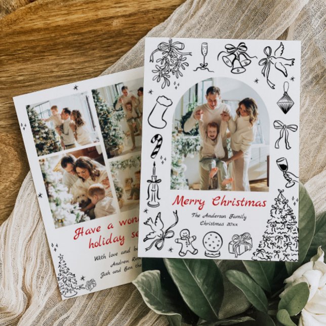 Trendência do Cartão de Natal de Férias de Porodle (Criador carregado)