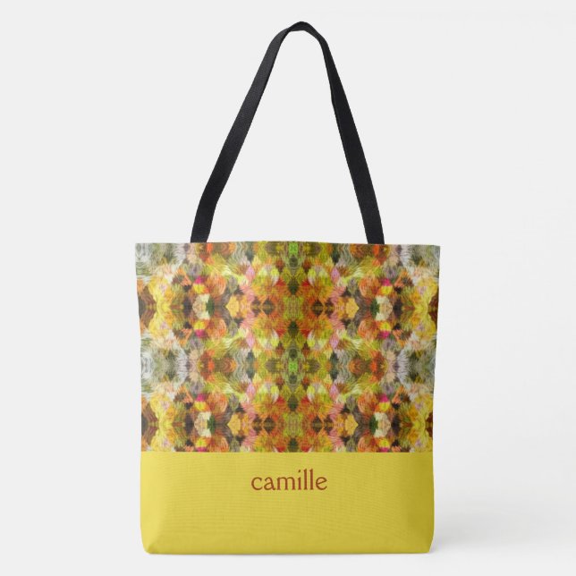 Trendy Abstrato Monogramed Tote Bag (Frente)
