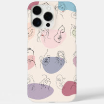 Trendy Abstrato Woman Line Art capas de iphone
