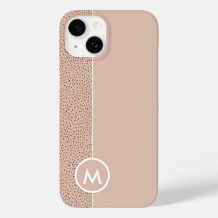 Trendy Beige Monograma com Terracotta Boho Brown