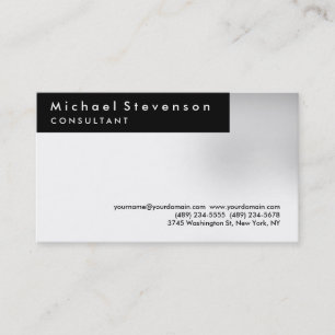 Trendy Black Simple Plain Cartão de visita