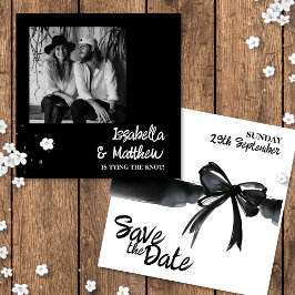 Trendy Black White Arco Salve O Cartão De Casament