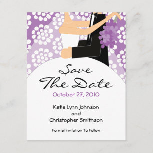 Trendy Bride & Groom Salve O Convite De Data