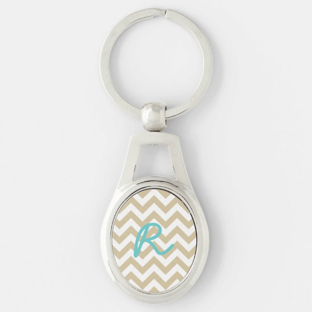Trendy Chevron Metal Chaveiro (Frente)