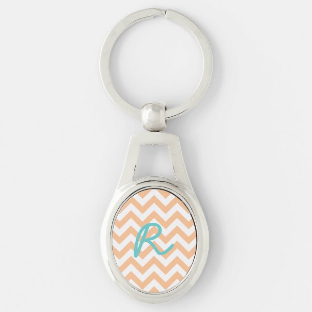 Trendy Chevron Metal Chaveiro (Frente)