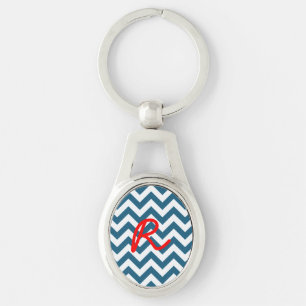 Trendy Chevron Metal Chaveiro