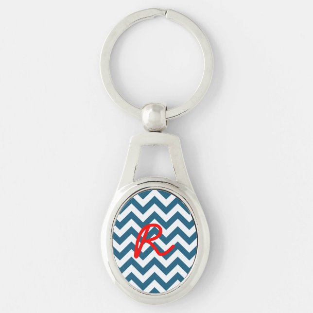 Trendy Chevron Metal Chaveiro (Frente)