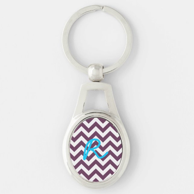 Trendy Chevron Metal Chaveiro (Frente)