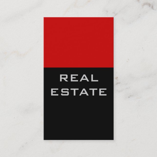 Trendy Chic Black Red Strike Agent Cartão de visit (Frente)