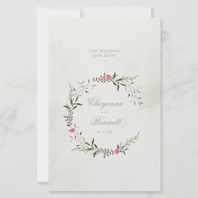 Trendy Chic Wildflower Casamento (Frente)