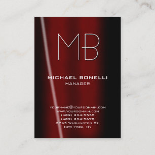 Trendy chubby Black Red Chic Single cartão de visi