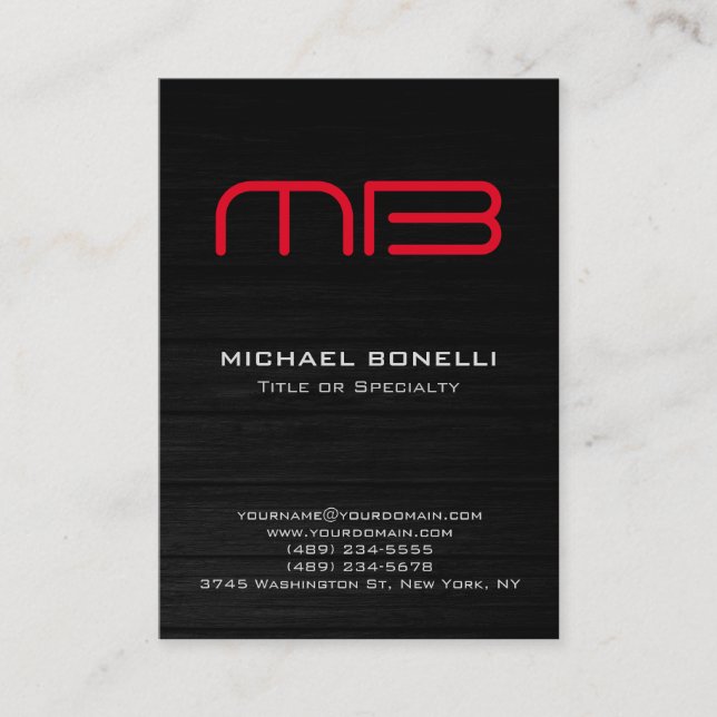 Trendy chubby cartão de visita de fundo de madeira (Frente)