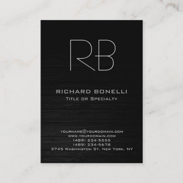 Trendy chubby cartão de visita de fundo de madeira (Frente)