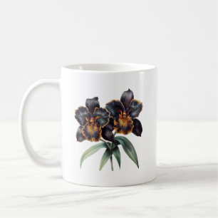 Trendy clássico - caneca de café de orquídea negra