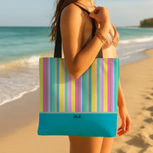 Trendy Colour Summer Stripes Bolsa