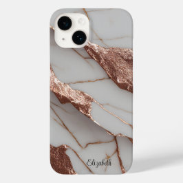 Trendy Copper Glitter Marble