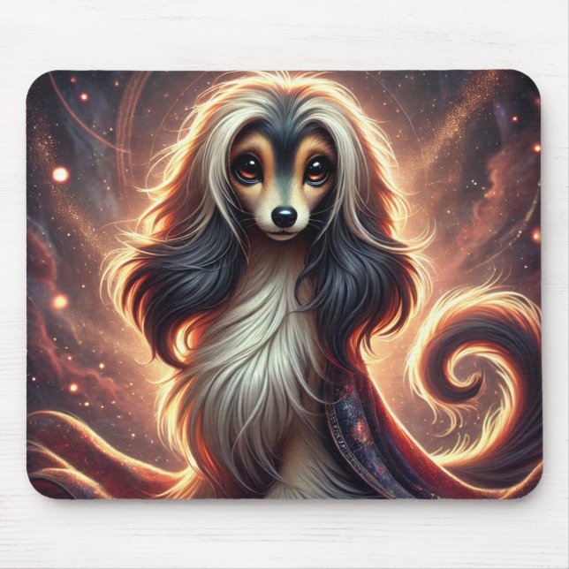 Trendy Crote Afghan Hound | Mousepad Anime (Frente)