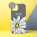 Trendy Daisy com cinza e amarelo<br><div class="desc">Uma peça de arte dúzia e caprichosa,  hipster. Você pode adicionar um nome,  monograma ou outro texto personalizado. Se você precisar mover a arte ao redor,  clique no botão personalizar para fazer alterações.</div>