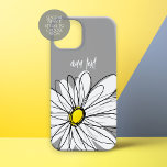 Trendy Daisy com cinza e amarelo<br><div class="desc">Uma peça de arte dúzia e caprichosa,  hipster. Você pode adicionar um nome,  monograma ou outro texto personalizado. Se você precisar mover a arte ao redor,  clique no botão personalizar para fazer alterações.</div>
