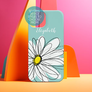 Trendy Daisy Floral Illustração - Amarelo lacrim