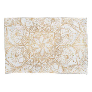 Trendy Dourada Floral Mandala Marble Design