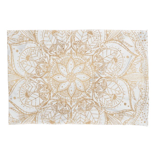 Trendy Dourada Floral Mandala Marble Design (Frente)