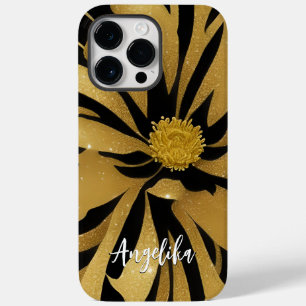 Trendy e Chic Floral Black e Dourado Name