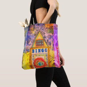 Trendy e Na moda Lucky Bingo Tote Bag