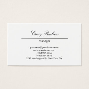 Trendy Elegant Escrevendo Business Cartão de visit