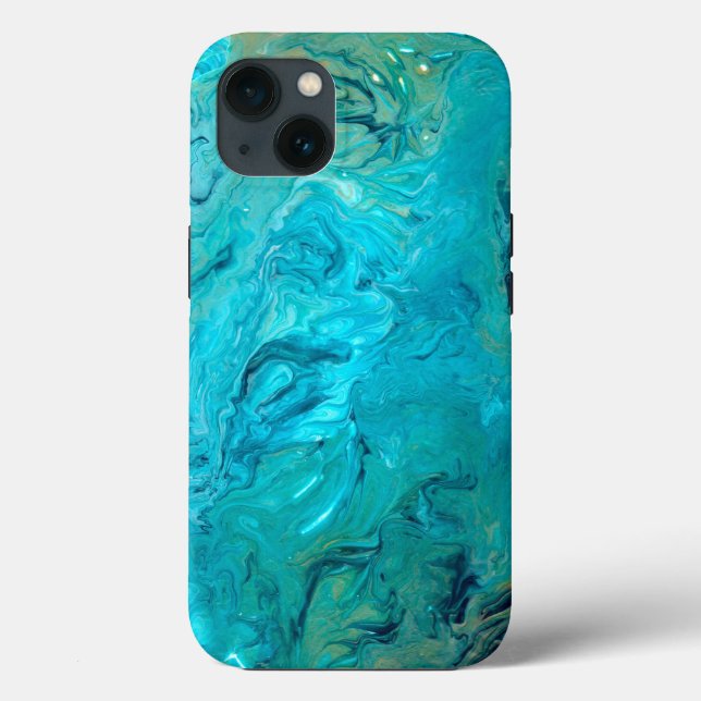Trendy emerald faux marble abstract design (Verso)