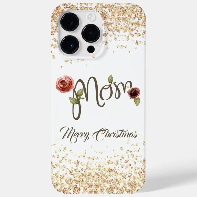 Trendy Felry Christmas Flowery & Sparaking Mãe (Verso)