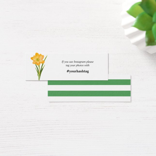Trendy Flower YELLOW CROCUS Instagram Cards Mini (Mesa)